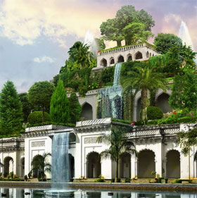 Find evidence of the existence of the Babylon hanging garden