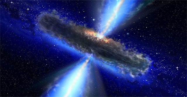 Find the UFOs flying out from the supermassive black hole