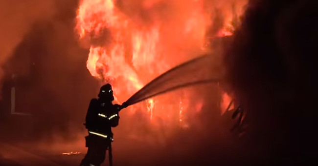 Fire brigade equipment to set fire extinguishers