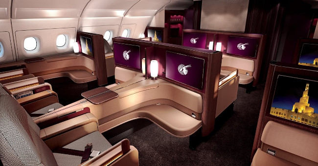 First class cabin of the world's best airline 2017