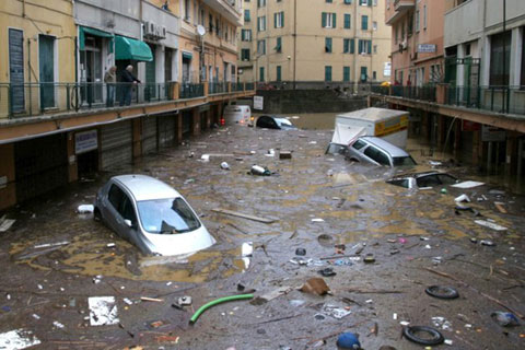 Flood devastated Italy