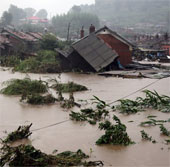 Floods raged across China, 105 people died
