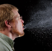 Flu viruses can jump up to 2 meters away