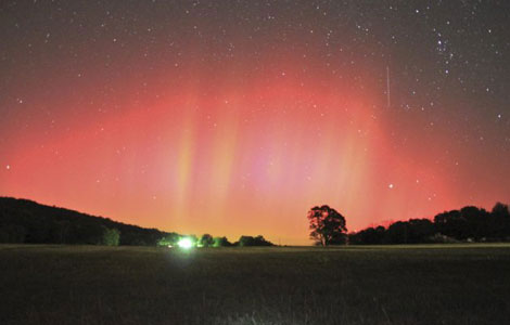 Fluttering because the aurora translates to the south
