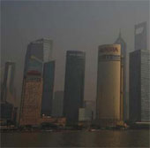 Fog, dust and smoke covering China