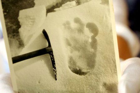 'Footprints of snowmen in the Himalayas'