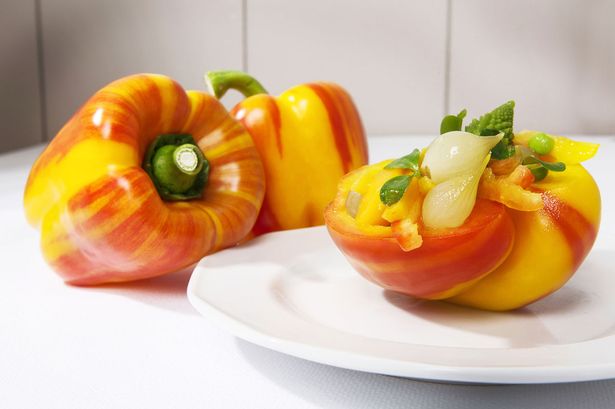 For the first time successfully bred striped bell peppers