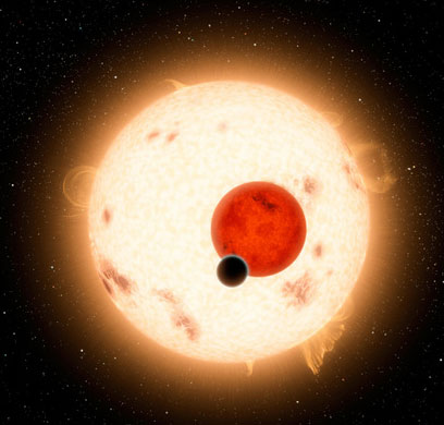 For the first time, the planet revolves around two stars