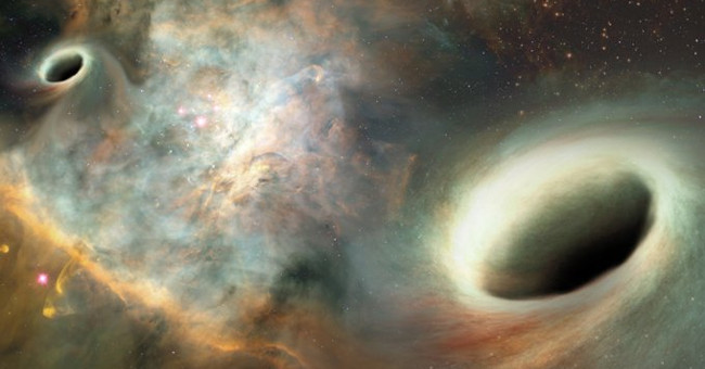 For the first time, two black holes revolved around each other