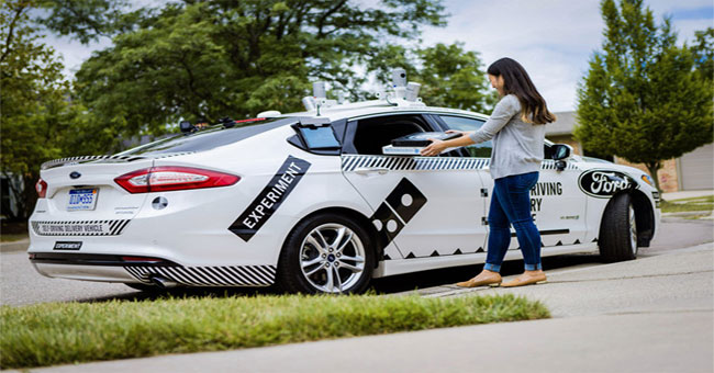 Ford pilot pizza delivery by self-driving cars