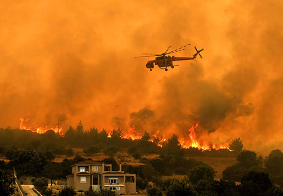Forest fires continue to rage in European countries