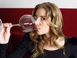 Gargle with wine