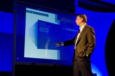 Gates demonstrates the