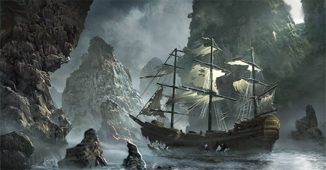 Ghost ship Octavius: the captain froze on the seat, his hand still writing