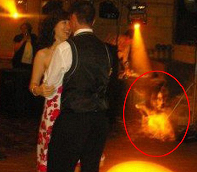 Ghosts appearing in wedding photos?