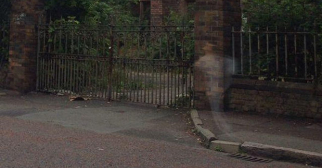 'Ghosts' in the picture of an abandoned mental hospital