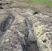 Giant car traces of prehistoric times