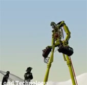 Giant robots flip the car