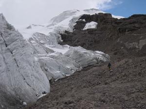 Glaciers withdraw, small life forms appear