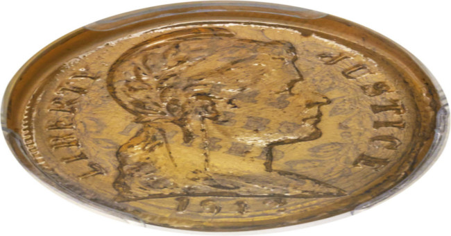Glass coins from World War II worth more than 70,000 USD