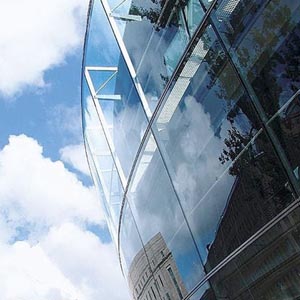 Glass is stiffer than steel