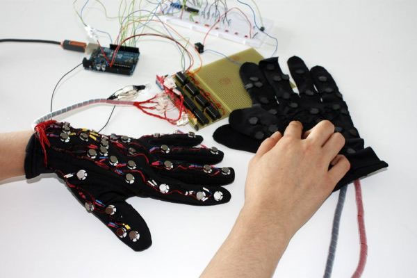 Gloves help blind, deaf send and receive messages