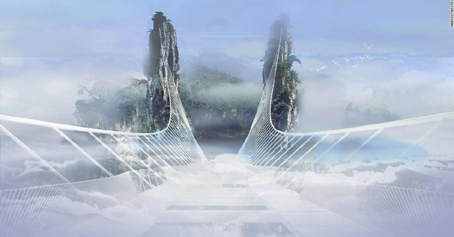 Go to China to discover the tallest and longest glass bridge in the world