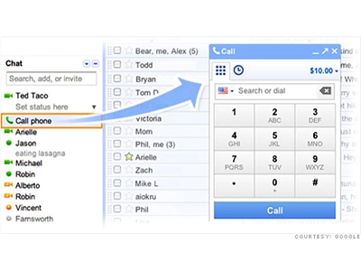 Google adds free talk functionality to Gmail, competing with Skype.