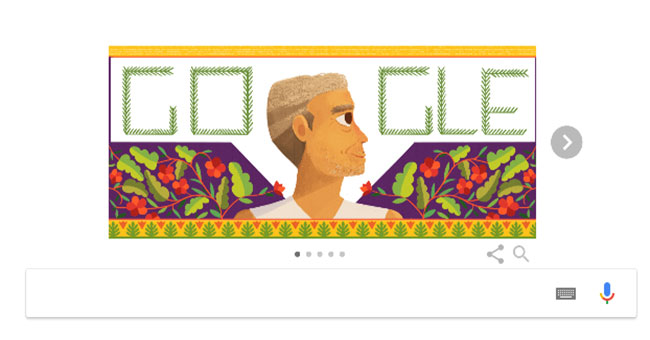 Google changed Doodle to honor Baba Amte