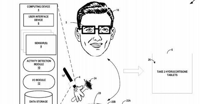 Google has filed a patent for a smartwatch-like device that remembers adding medications to eat