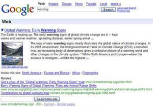 Google 'press' search results page?