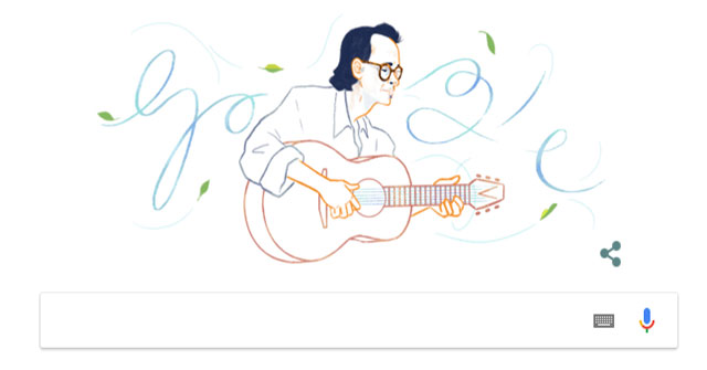 Google Vietnamese changed Doodle to celebrate Trinh Cong Son's birthday