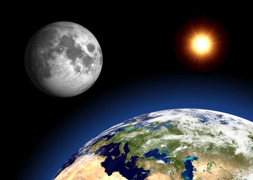 Gravity Earth causes the Moon to deform