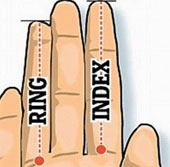 Guess the fertility of men through the right hand