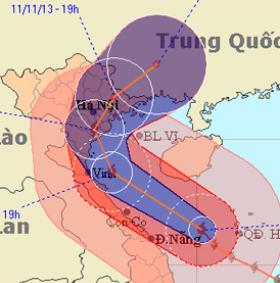 Haiyan storm turned to Thanh Hoa