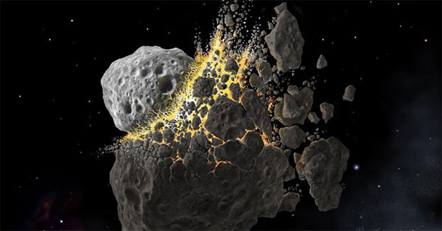 Has the diverse ecosystem on Earth been born from planetary collisions?