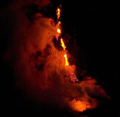 Hawaii: A series of 'lava' hot lava flows into the ocean
