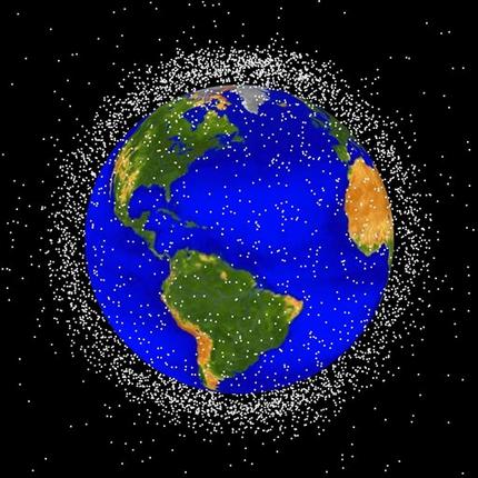 Hazards from cosmic garbage for Hubble repair crew
