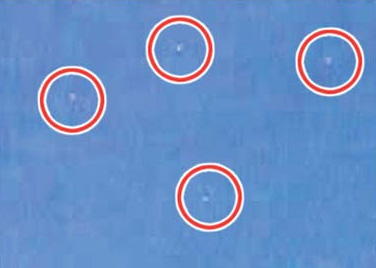 He buzzes about 13 UFOs that appear in the night