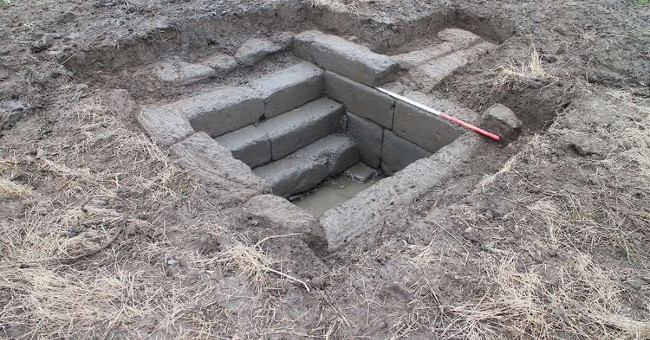 He discovered the holy well