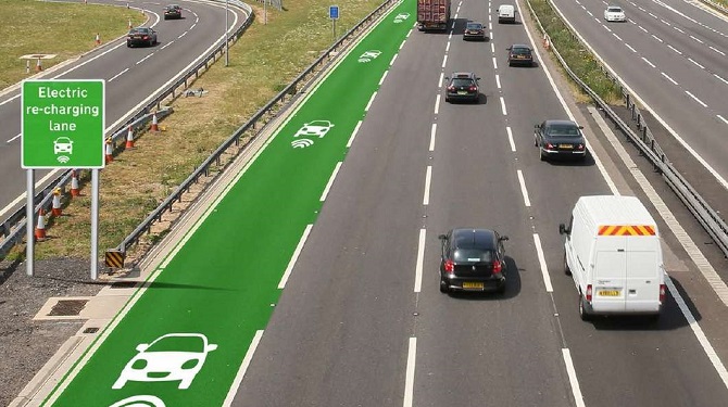 He tested the self-charging line for electric cars running