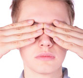 Hearing improves if temporary loss of vision