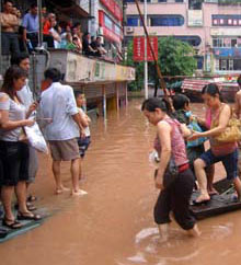 Heavy rain in China