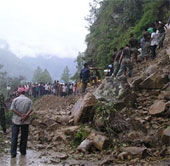 Heavy rain in India caused landslides that left 14 people dead