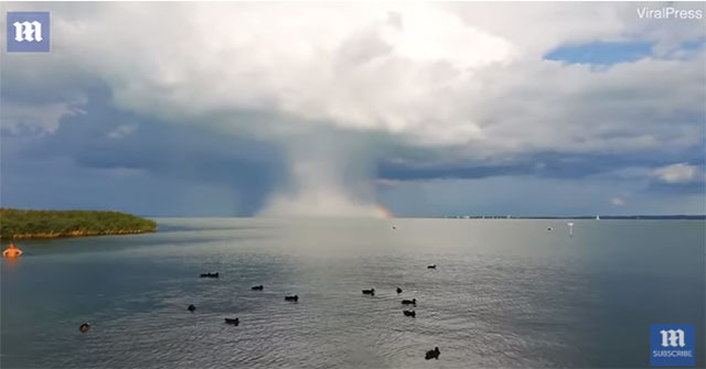 Heavy rain of rain on Lake Hungary