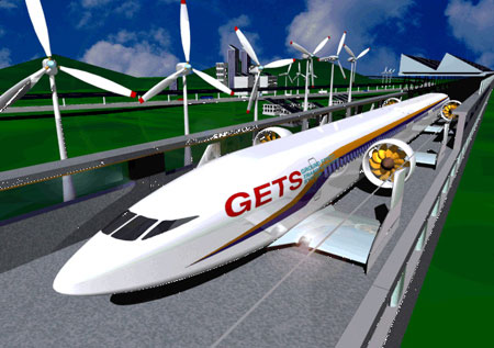 High-speed trains close to the ground