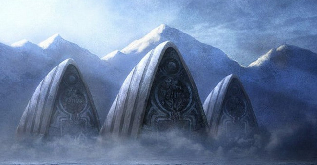 Highway legendary ancient city under 800m Antarctic ice?