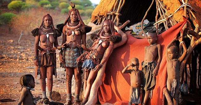 Himba tribe has topless women in Africa