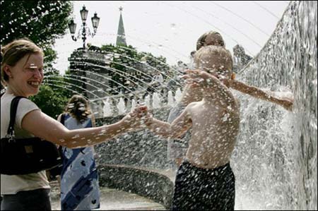 Hot air entered Russia.