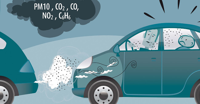 How big is the exhaust gas?
